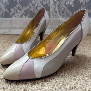 Vintage Florsheim Patchwork Leather Shoes Heels Pumps